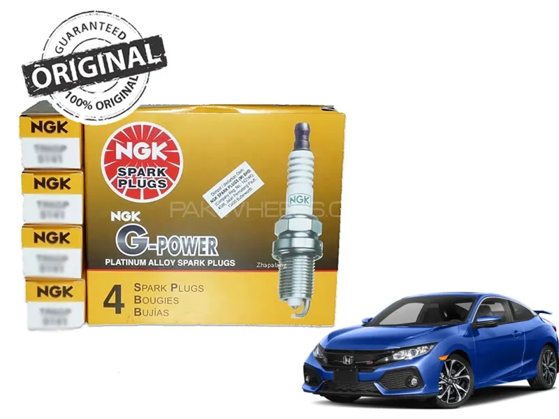 Honda Civic X Turbo 2016-2021 NGK Spark Plugs Pack of 4 Set Image-1