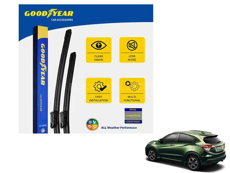 Goodyear Car Flat Wiper Blades For Honda Vezel 2013 - 2023 Silicone Blades Steak Free Anti Scratch