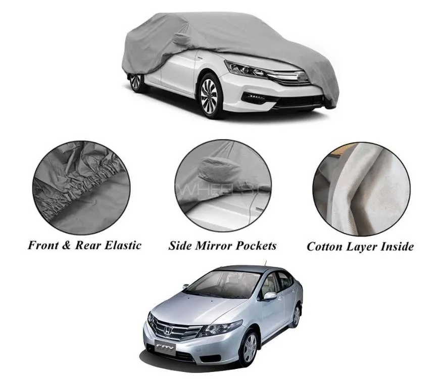 Honda City 2009-2020 Non Wooven Inner Cotton Layer Car Top Cover | Anti-Scratch | Waterproof  Image-1