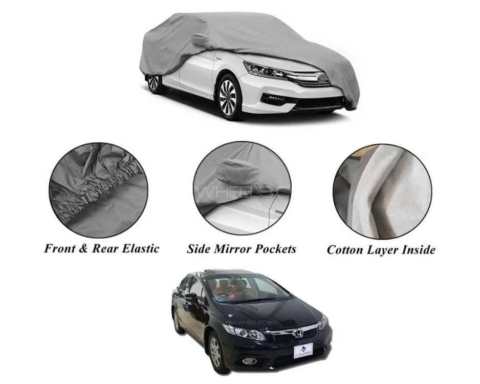 Honda Civic 2012-2016 Non Wooven Inner Cotton Layer Car Top Cover | Anti-Scratch | Waterproof  Image-1