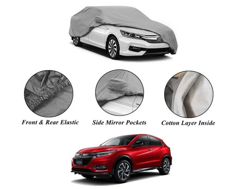 Honda Vezel 2013-2020 Non Wooven Inner Cotton Layer Car Top Cover | Anti-Scratch | Waterproof  Image-1