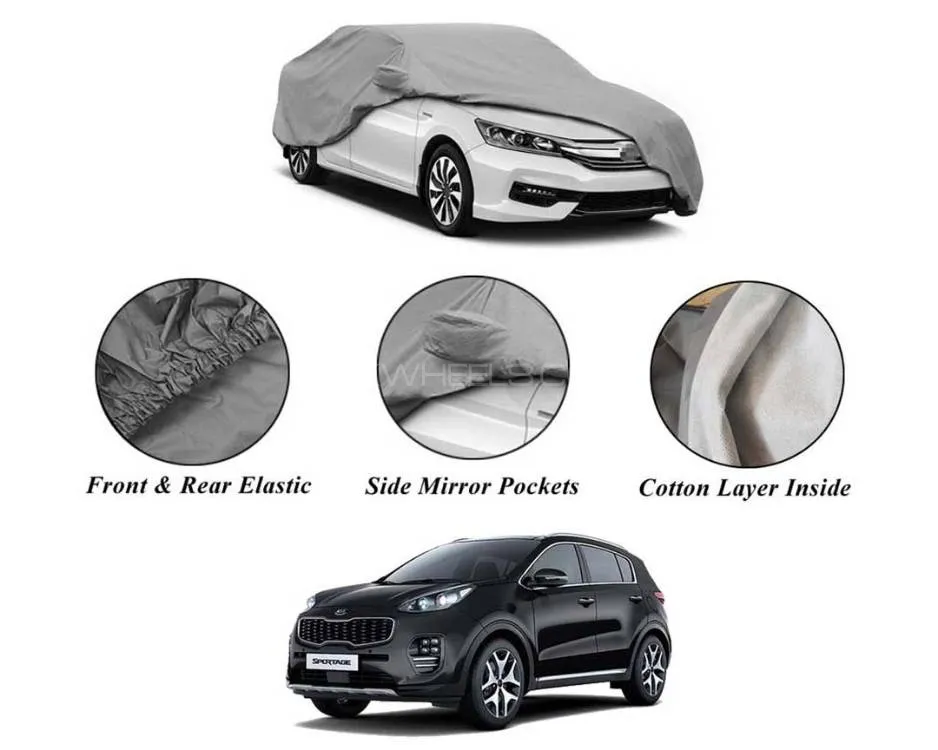 Kia Sportage 2019-2022 Non Wooven Inner Cotton Layer Car Top Cover | Anti-Scratch | Waterproof  Image-1