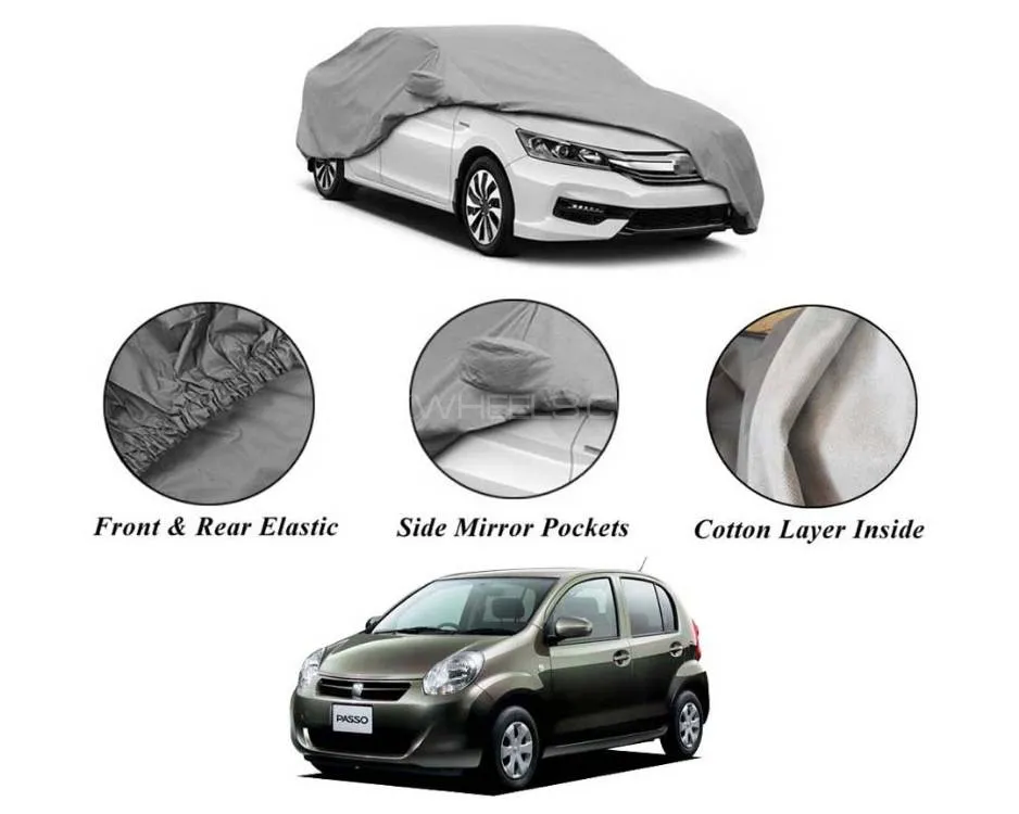Toyota Passo 2016-2020 Non Wooven Inner Cotton Layer Car Top Cover  Image-1