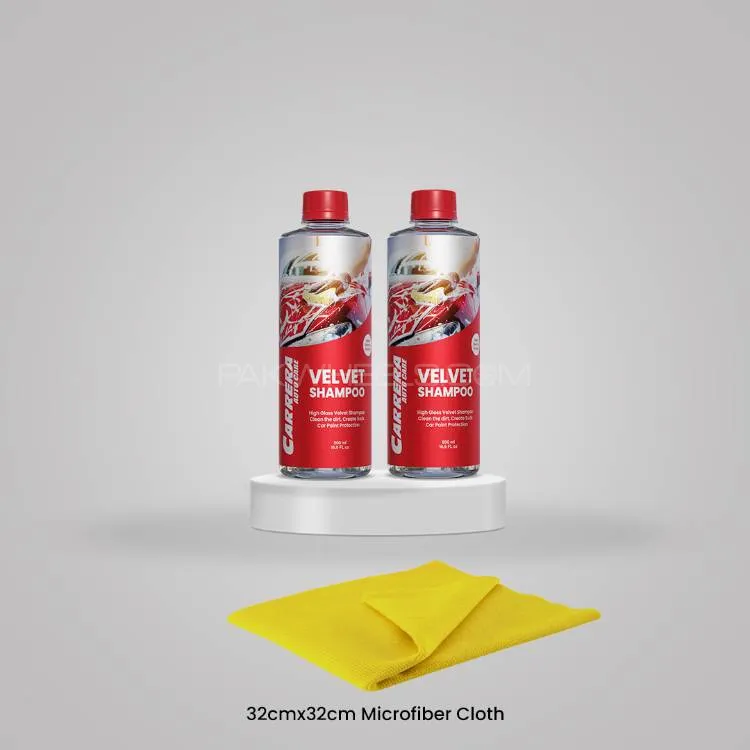 Carrera Pack of 2 Shampoo 500ml with microfiber cloth Image-1
