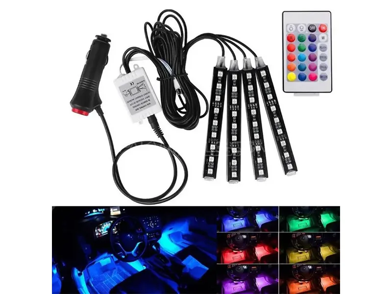 Universal Car Atmosphere Light | LED Remote Controlled | 7 Colors Image-1