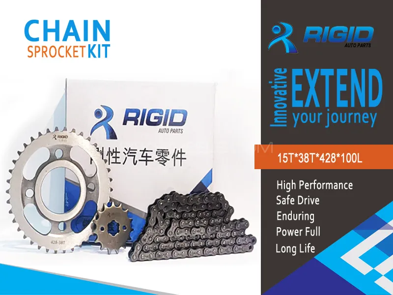 Chain Sprocket Kit CG 125 428-100L 38T-15T  For Honda 125 Standard Image-1