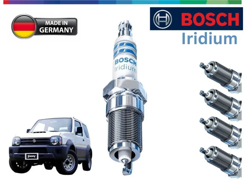 Suzuki Jimny 1998-2019 Iridium Spark Plugs | 4 Pcs | BOSCH | Made in Germany Image-1