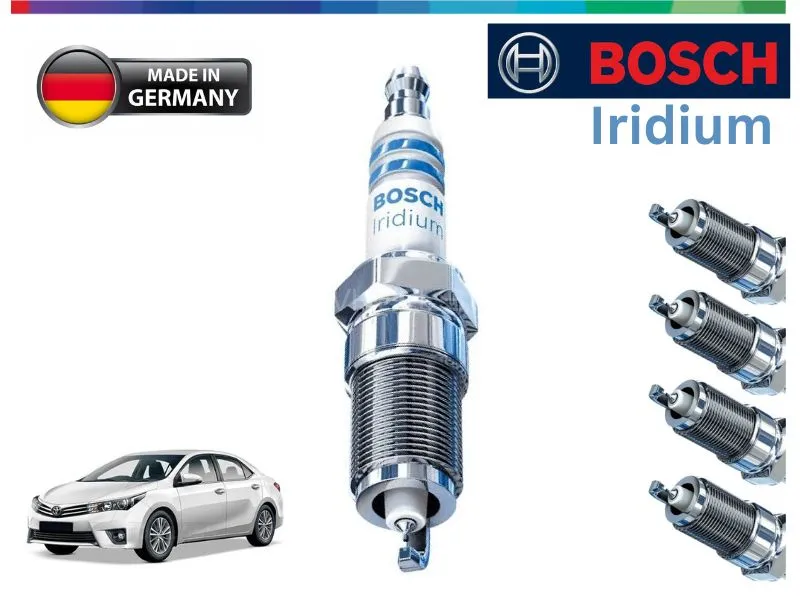 Toyota Corolla XLI & GLI 2014-2024 Iridium Spark Plugs 4 Pcs- BOSCH - Made in Germany Image-1