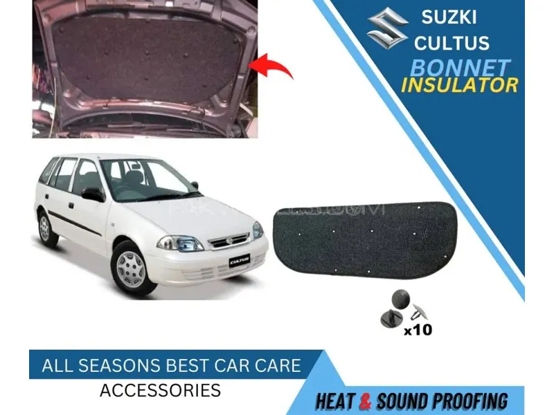 Bonnet Insulator for Suzuki Cultus Old Model for Heat & Sound Proofing Image-1