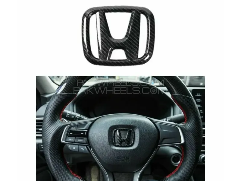 Steering Mono Carbon Fiber Honda Logo Image-1