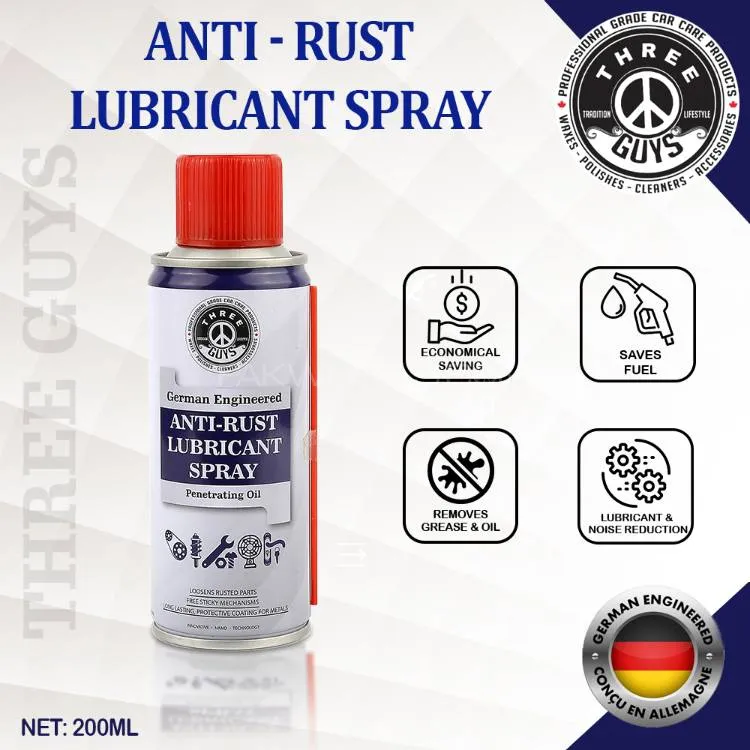 Three Guys Anti-Rust Lubricant Spray - 200ml Image-1