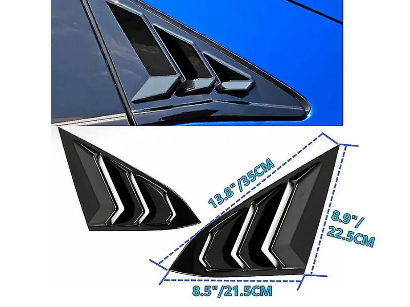 Quarter Glass Louvers for Honda Civic 2015 to 2020 Tape Fitting - 1Pair