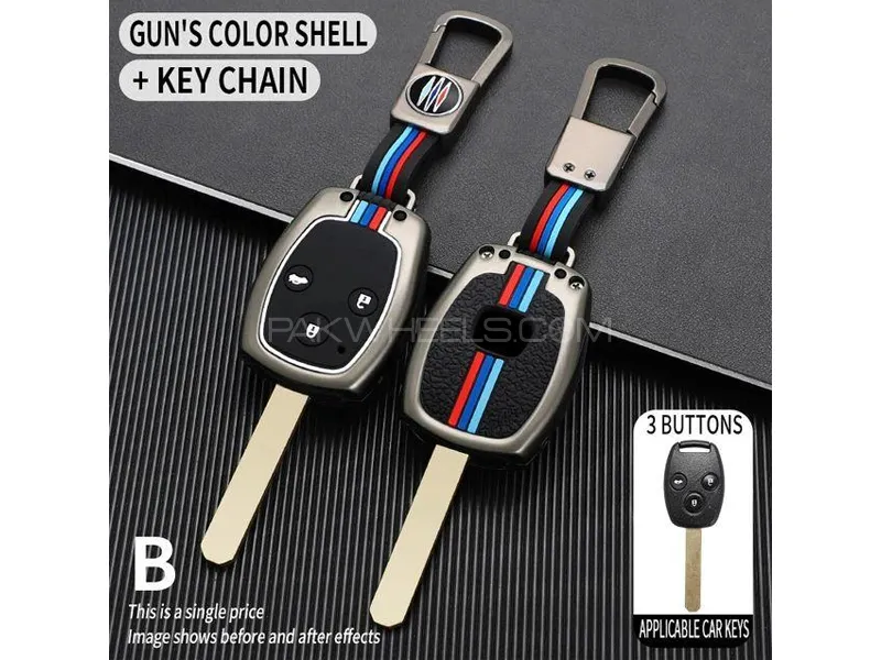 Honda Civic Rebon Metal Key Cover Zinc Alloy Image-1