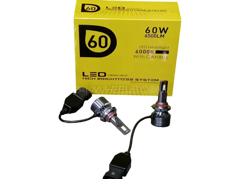 D60 Car LED Head Light with Canbus 60W and 6000K H11 / 9006 / 9005