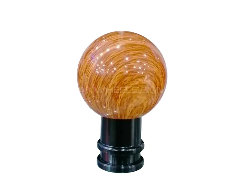 Round Shap Car Wooden Aluminum Gear Shift Knob in Metal for Manual Cars - 1PC
