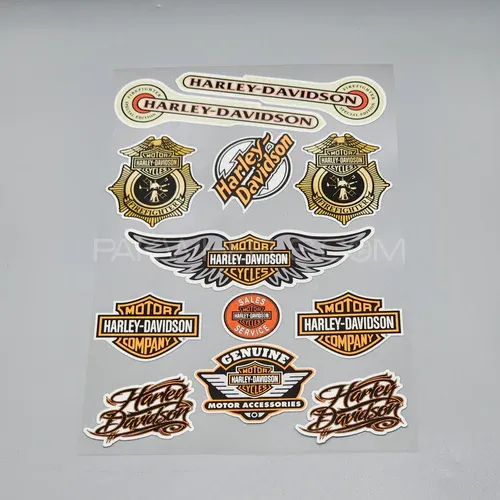 Premium Quality Custom Sticker Big Sheet For Car & Bike Embossed Style HARLEY DAVIDSON Image-1