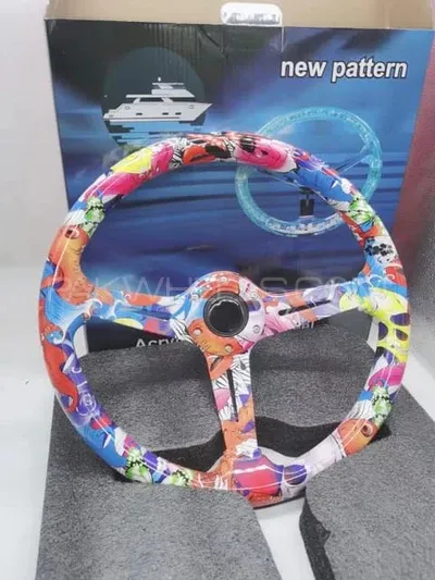 Universal Hydro Fobic Semi Deep Dish Steering Funky Style 2 Universal Hydro Fobic Semi Deep Dish Steering Funky Style 2 Image-9