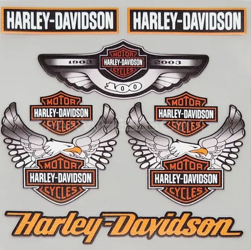 Premium Quality Custom Sticker Sheet For Car & Bike Embossed Style HARLEY DAVIDSON Image-1