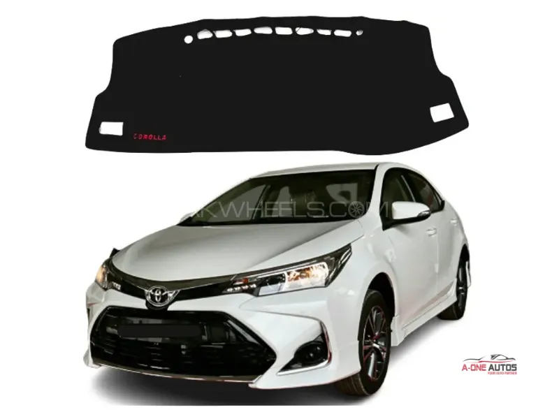 Toyota Corolla X Dashboard Mat Cover Silky Soft Valvet Stuff Imported Quality China - Valvet Black