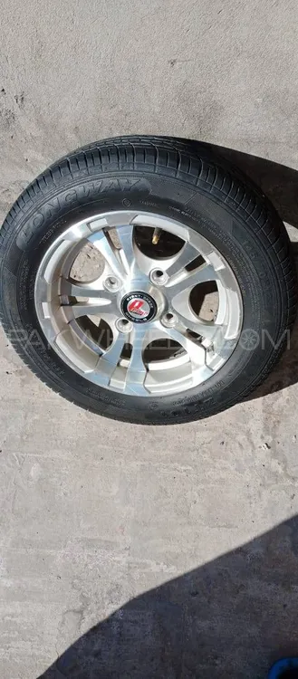 Brand new alloy rims tyre with slightly used Image-1