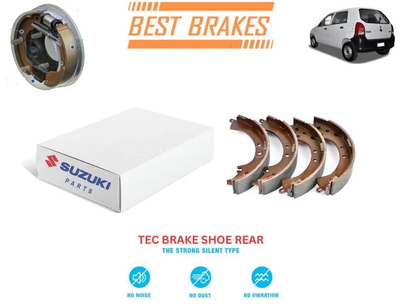 Suzuki Alto 1000cc TEC Rear Brake Shoes - High Quality Brake Parts