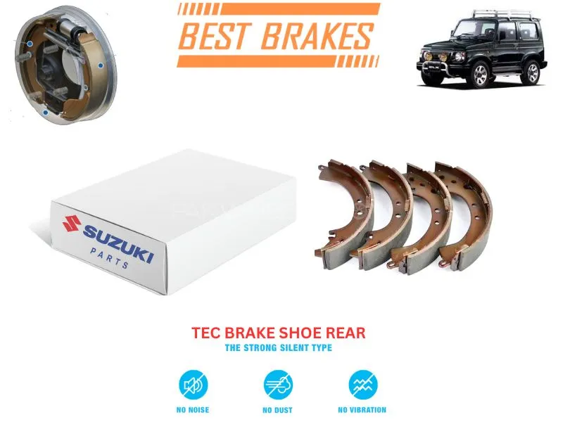Suzuki Seera TEC Rear Brake Shoes - High Quality Brake Parts Image-1