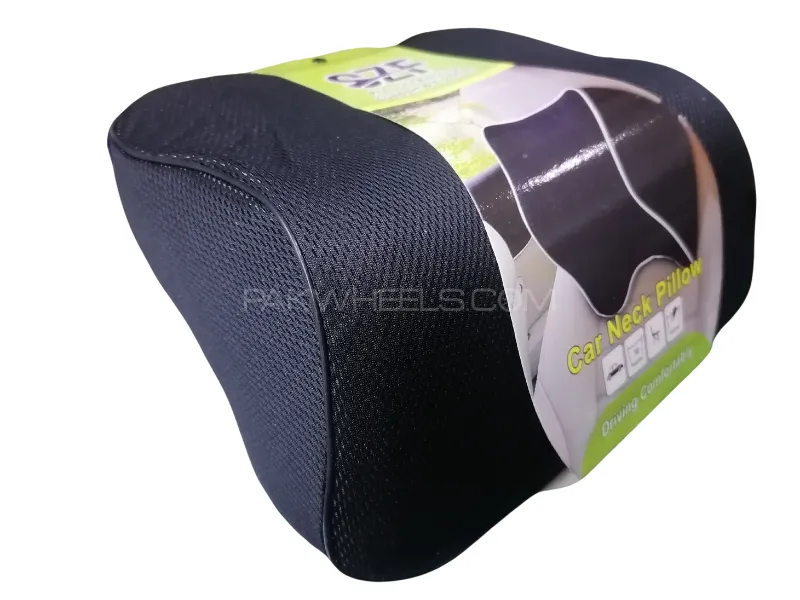 Neck Rest Pillow Cushion | No Neck Pain When Driving | Breathable | Black - 1Pair Neck Rest Pillow Cushion | No Neck Pain When Driving | Breathable | Black - 1Pair Image-4