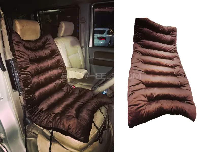 Velvet Brown Soft Cushion Covers for Car Seats Smooth Ultra Comfort Cover 1pc Velvet Brown Soft Cushion Covers for Car Seats Smooth Ultra Comfort Cover 1pc Image-2