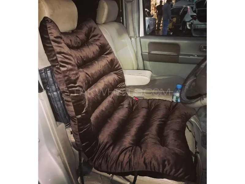 Velvet Brown Soft Cushion Covers for Car Seats Smooth Ultra Comfort Cover 1pc Velvet Brown Soft Cushion Covers for Car Seats Smooth Ultra Comfort Cover 1pc Image-3