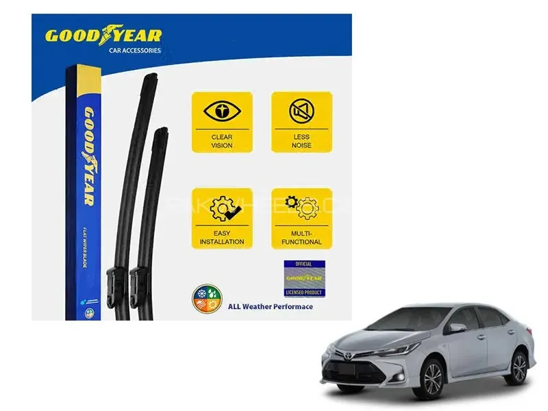 Goodyear Car Flat Wiper Blades For Toyota Corolla 2019-2023 Silicone Blades Steak Free Anti Scratch Image-1